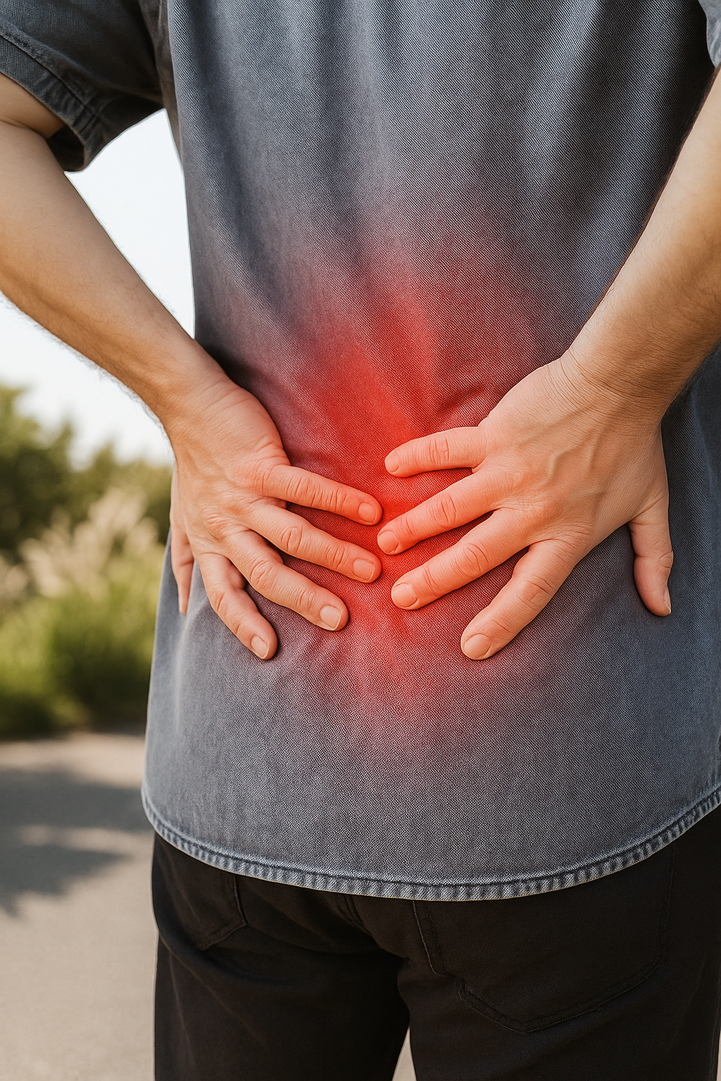 등통증 묘사 사진 이미지