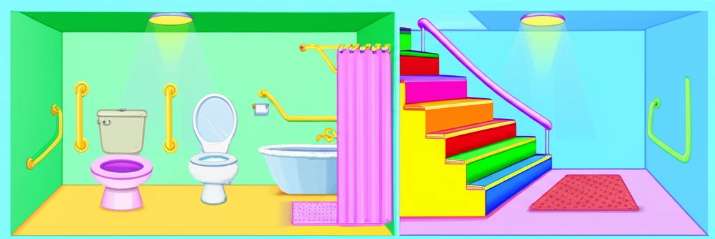 낙상 방지 안전 손잡이 설치 높이와 ..