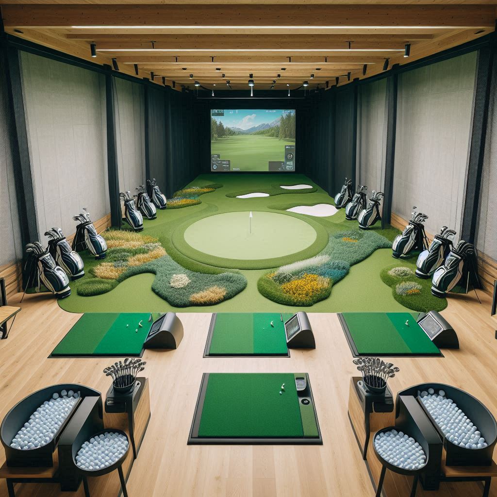 실내골프연습장 배경