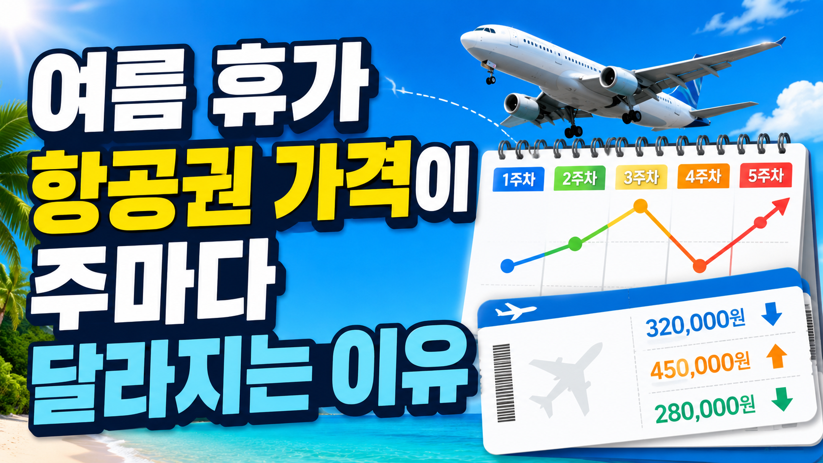 여름 휴가 항공권 가격이 주마다 달라지는 이유