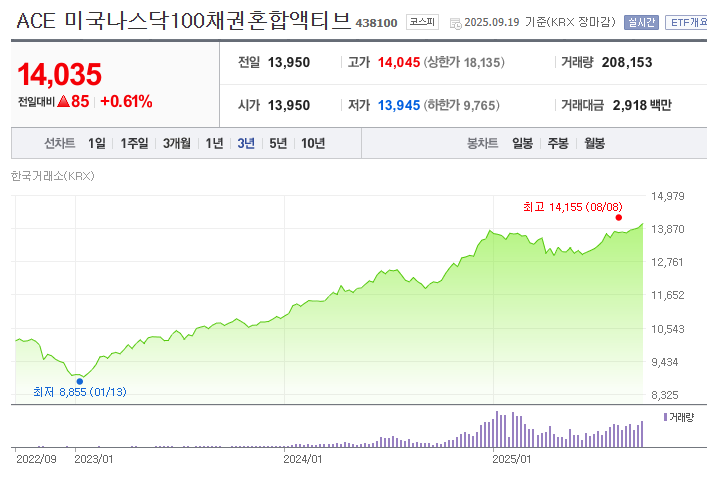 ACE 미국나스닥 100 채권 혼합액티브
