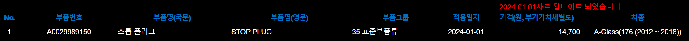 벤츠 부품 검색 사이트 검색 결과
