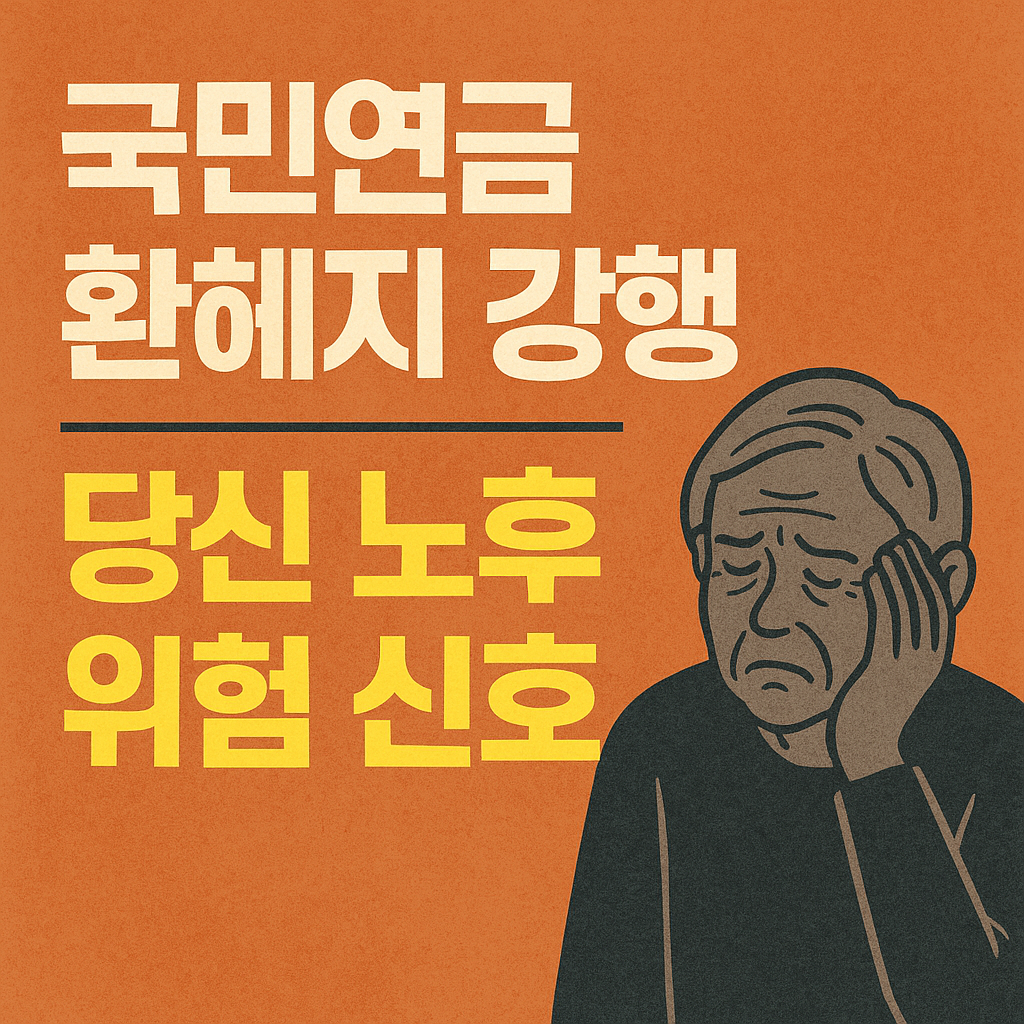 국민연금 환헤지로 인한 노후 위험성 경고 이미지
