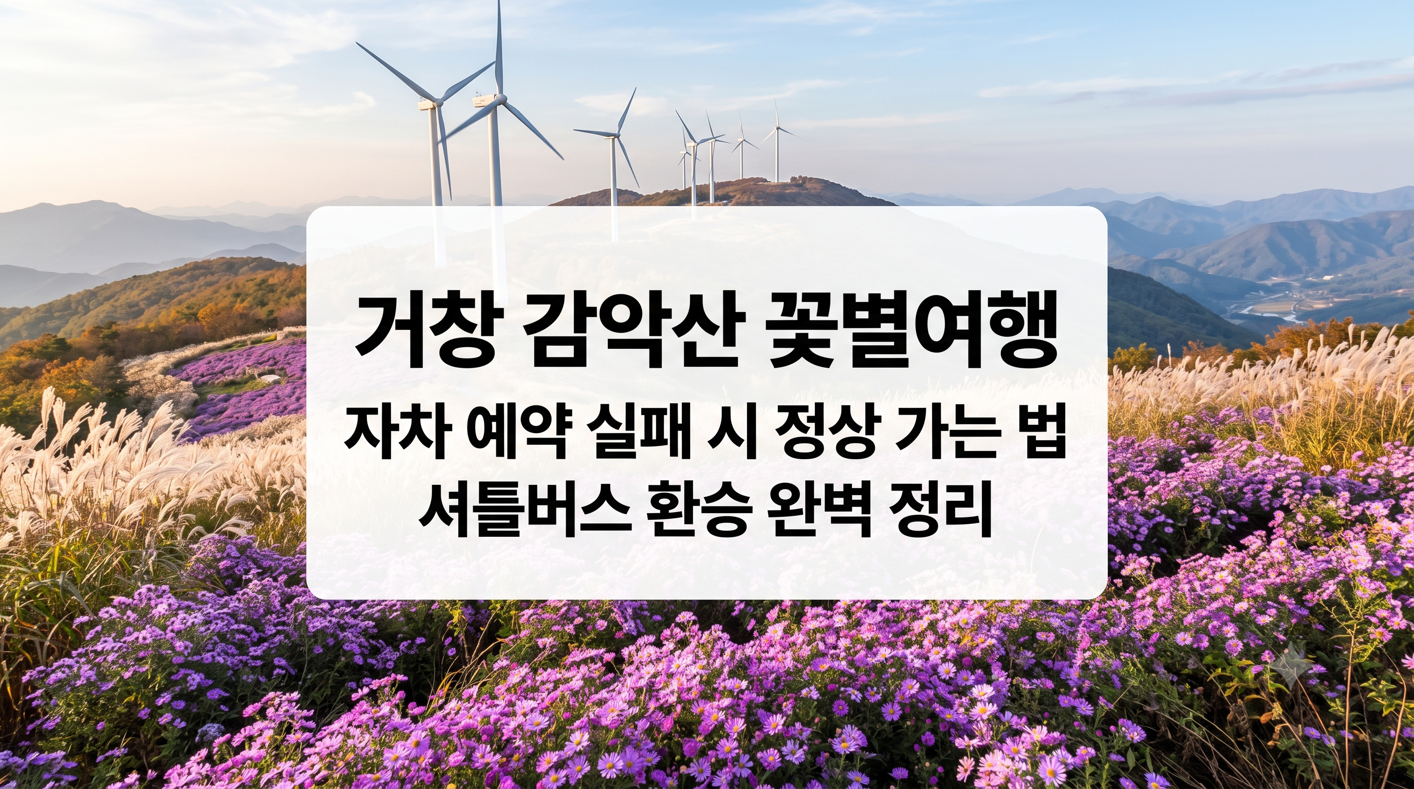 거창 감악산 꽃별여행 자차 예약 실패 시 셔틀버스 이용법