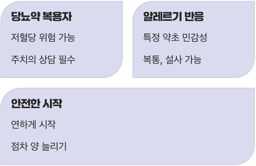 이것만은 알고 드세요! (섭취 시 주의점)