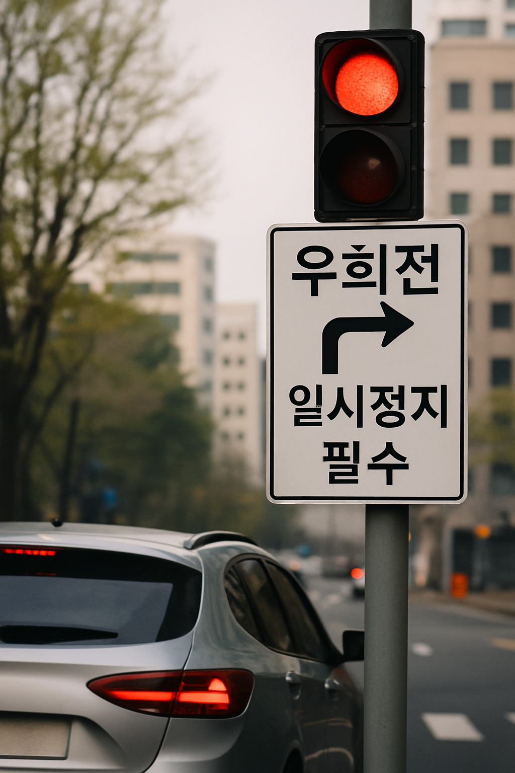 우회전시 일시정지