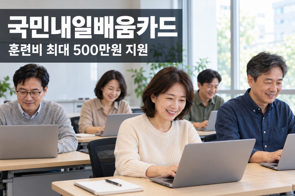 국민내일배움카드 발급 조건과 지원 한도 500만원, 40·50대 재취업 활용법