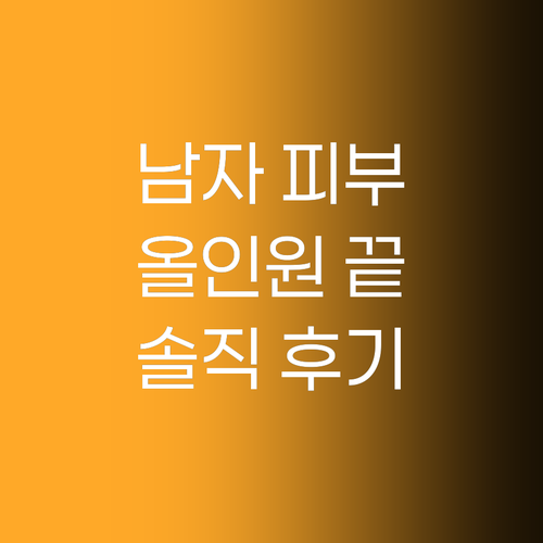 남자 피부, 이제 올인원으로 퍼펙트하