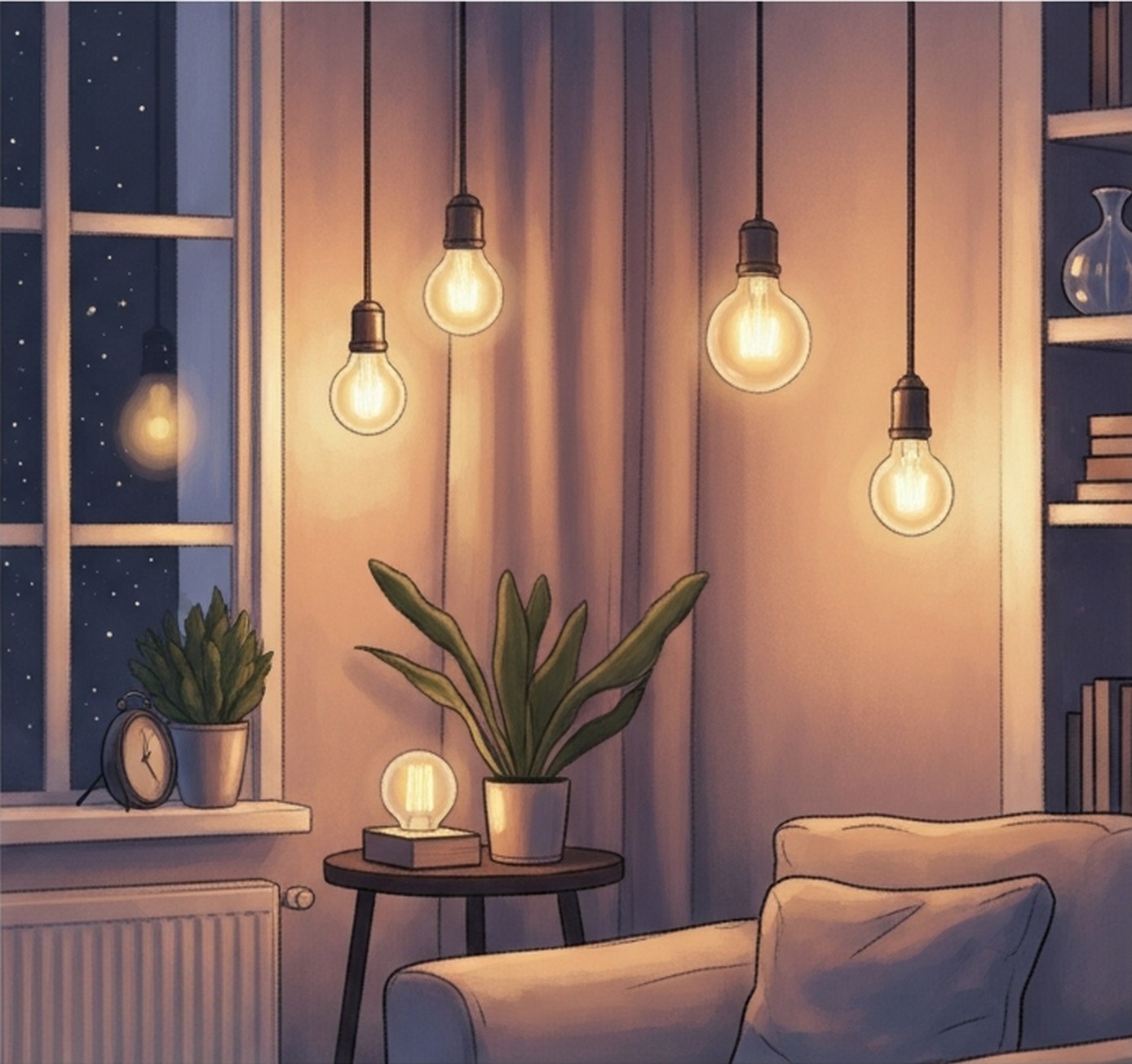 전구 조명 확산