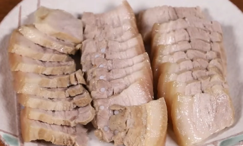 완성된 무수분 수육