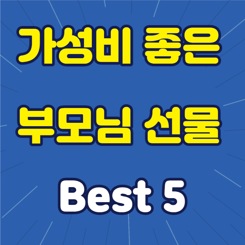 가성비좋은부모님선물Best5