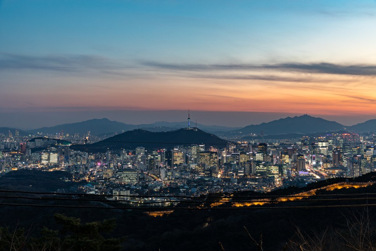 북악스카이웨이에서 바라본 서울도심 전경