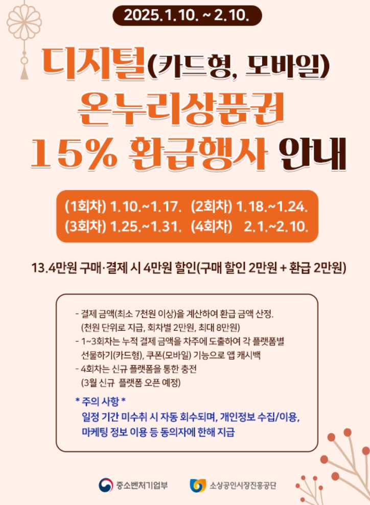 온누리상품권 15%할인 신청방법
