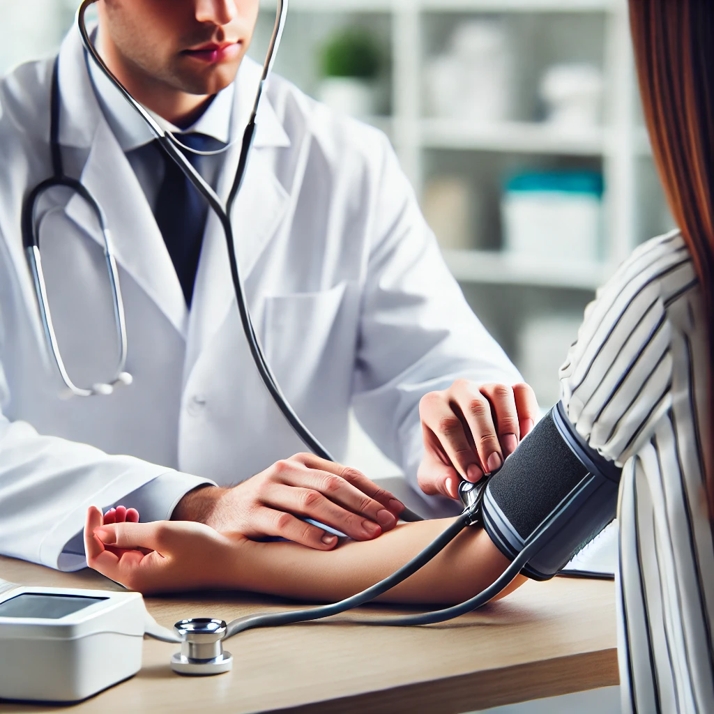 혈압 재는 사진