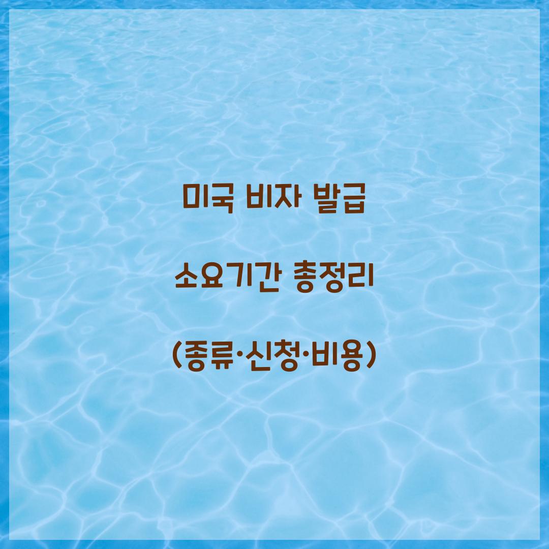 미국 비자 발급 소요기간