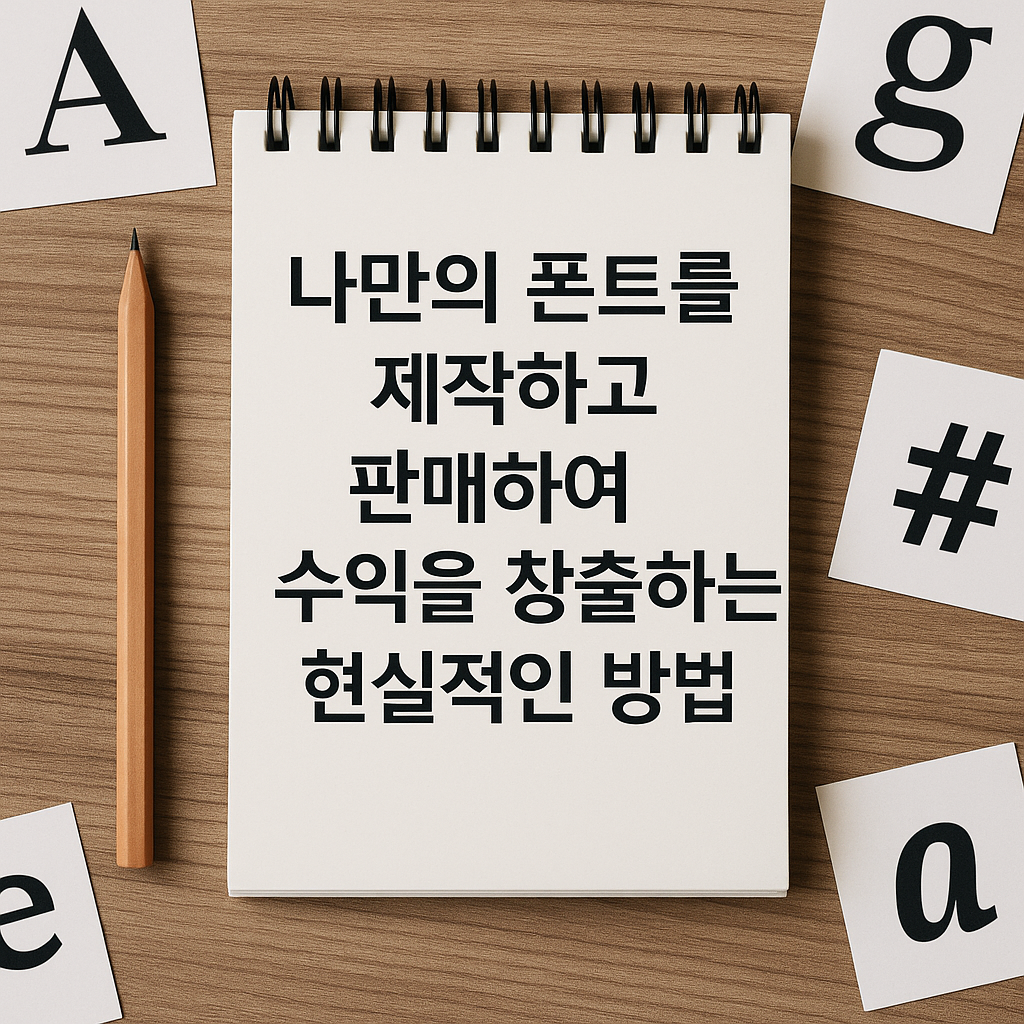 나만의 폰트 제작으로 부수익 얻기