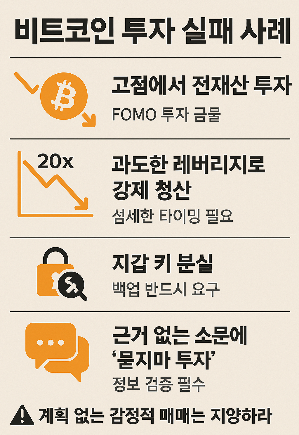 비트코인 투자 실패 사례