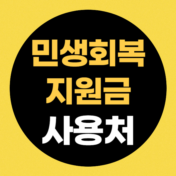 민생회복지원금 사용처