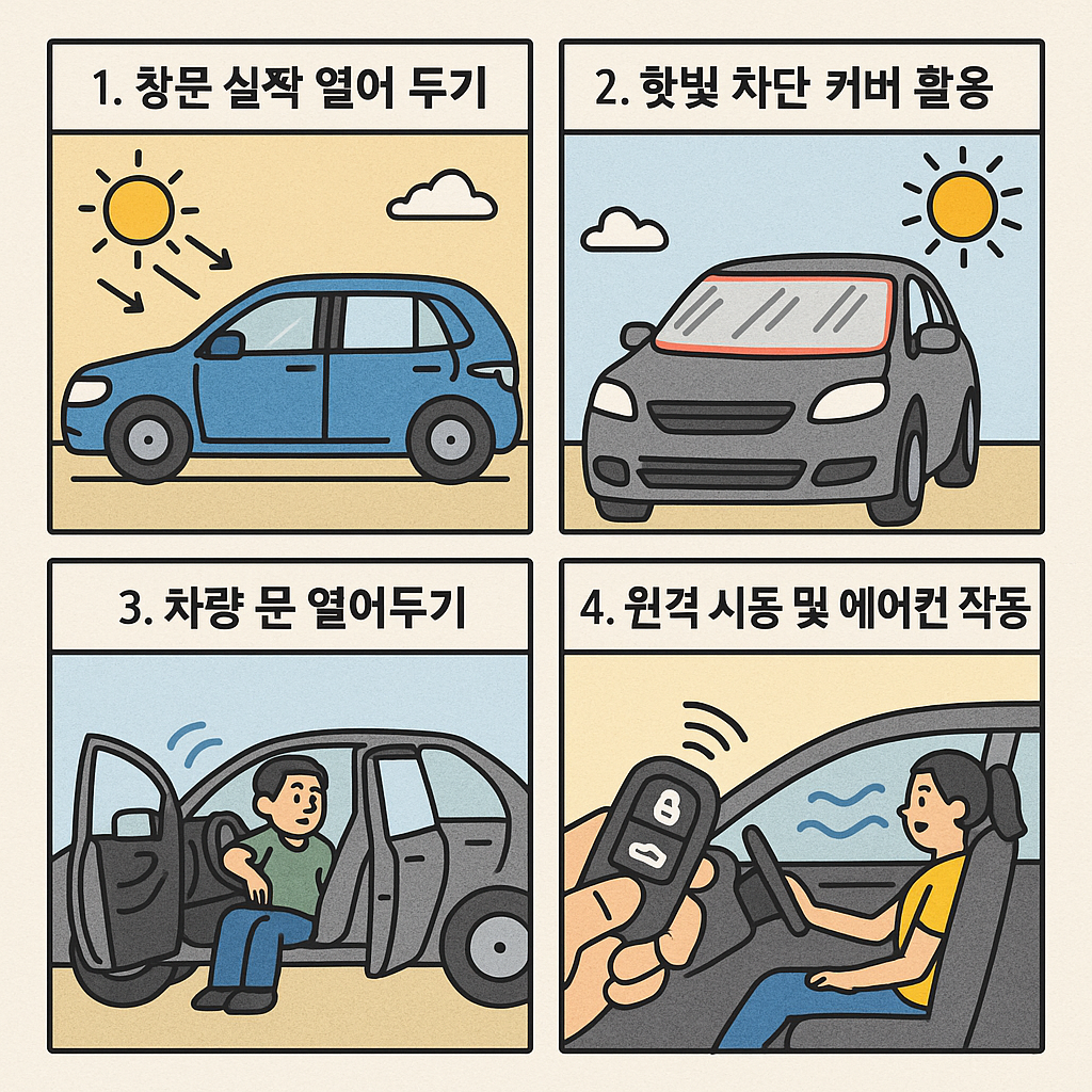 차량 실내 온도 낮추는