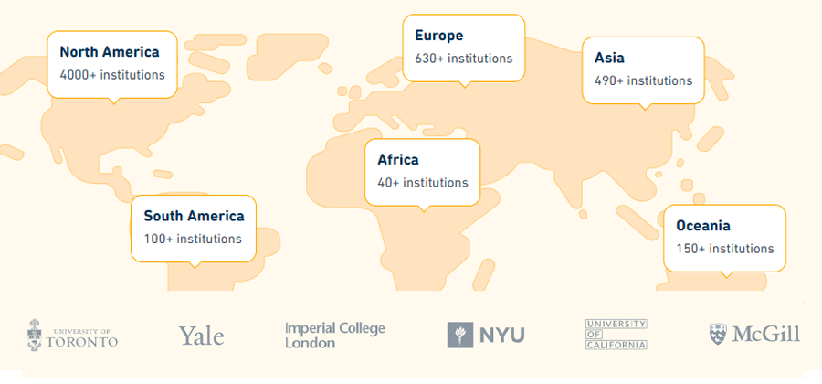 DET worldwide map image