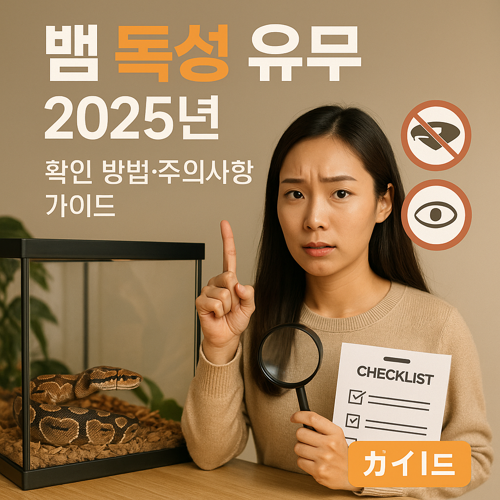 뱀 독성 유무 2025년 | 확인 방법·주의사항 가이드