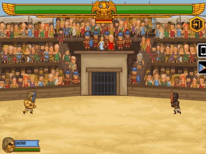 갓오브아레나-플래시게임-시작-화면