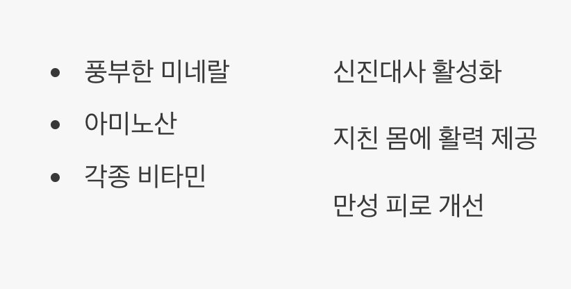 기력 회복의 숨은 조력자&amp;#44; 정력 강화?
