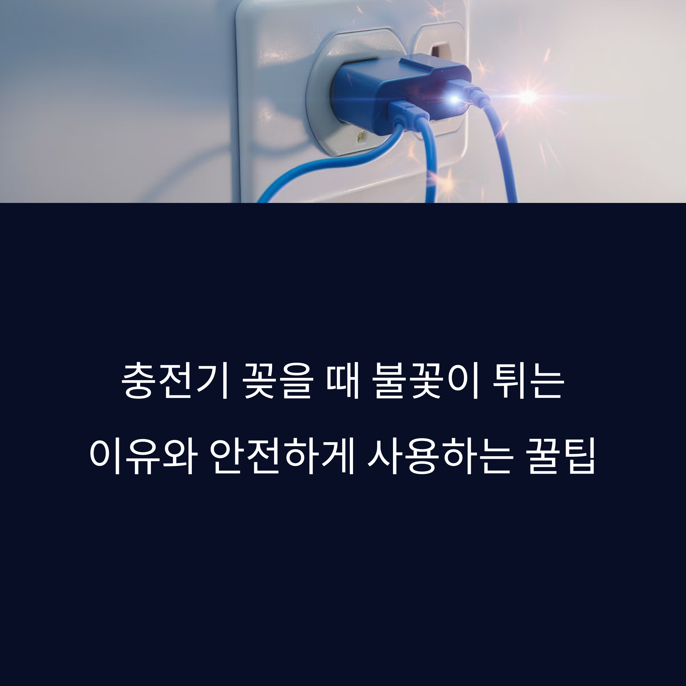 충전기 꽂을 때 불꽃이 튀는 이유와 안전하게 사용하는 꿀팁(+ 안전 관리, 전기 화재 예방, 충전기 사용 팁)