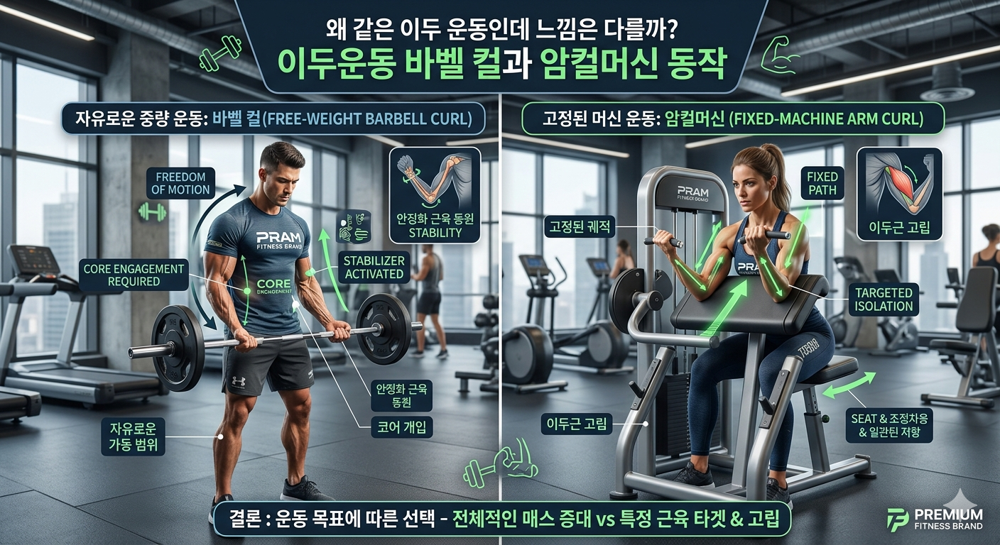 왜 같은 이두 운동인데 느낌은 다를까