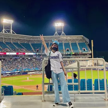 김갑주 야구장 방문 모습