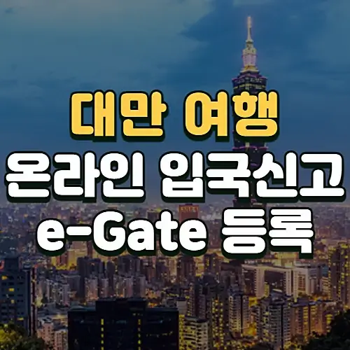 대만-온라인-입국신고서와-e-Gate-등록방법
