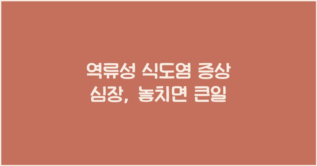 역류성 식도염 증상 심장