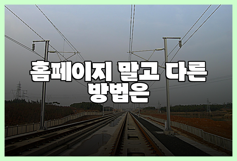 홈페이지 말고 다른 방법은