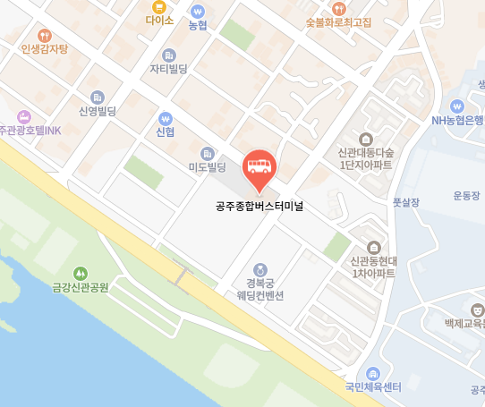 공주종합버스터미널 위치-지도