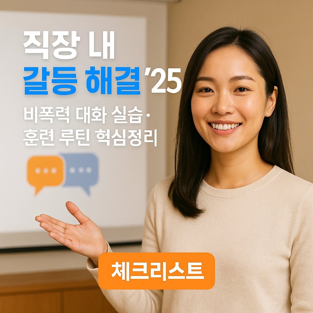 직장 내 갈등 해결 ’25 비폭력 대화 실습·훈련 루틴 핵심정리