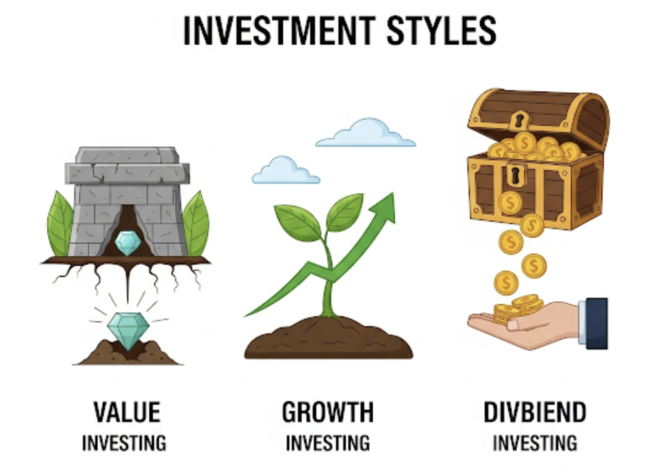 투자 방식을 나타낸 다양한 이미지