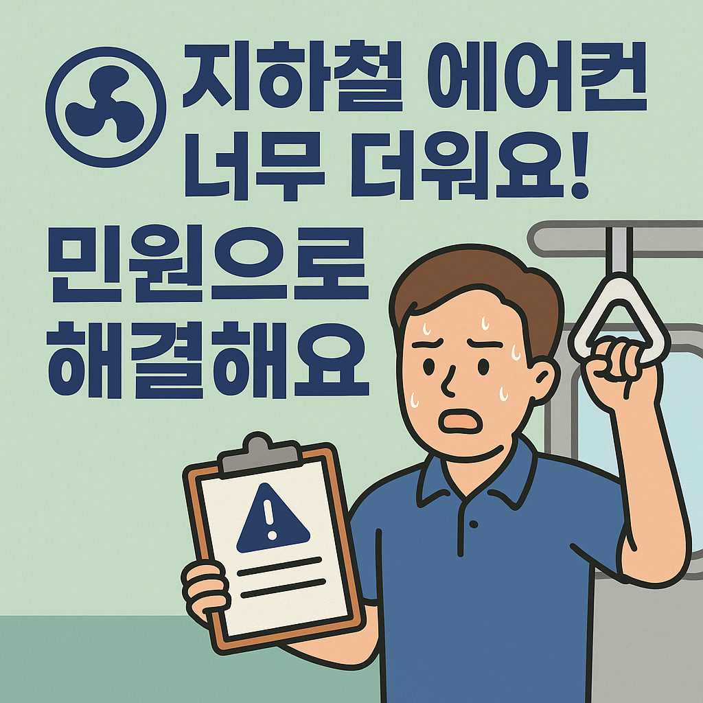 지하철 에어컨 민원 관련 사진