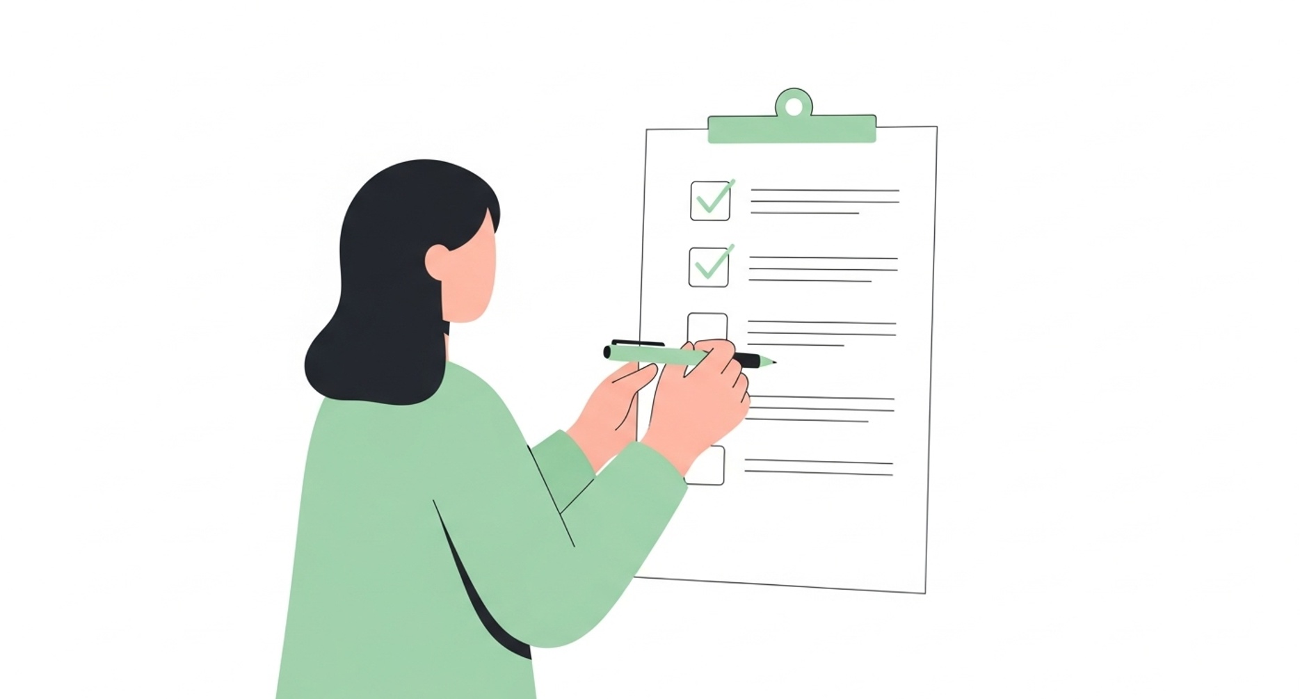 캘린더를 보며 단기 일정을 확인하는 여성, 일정 관리가 수익 효율을 좌우해야 합니다.