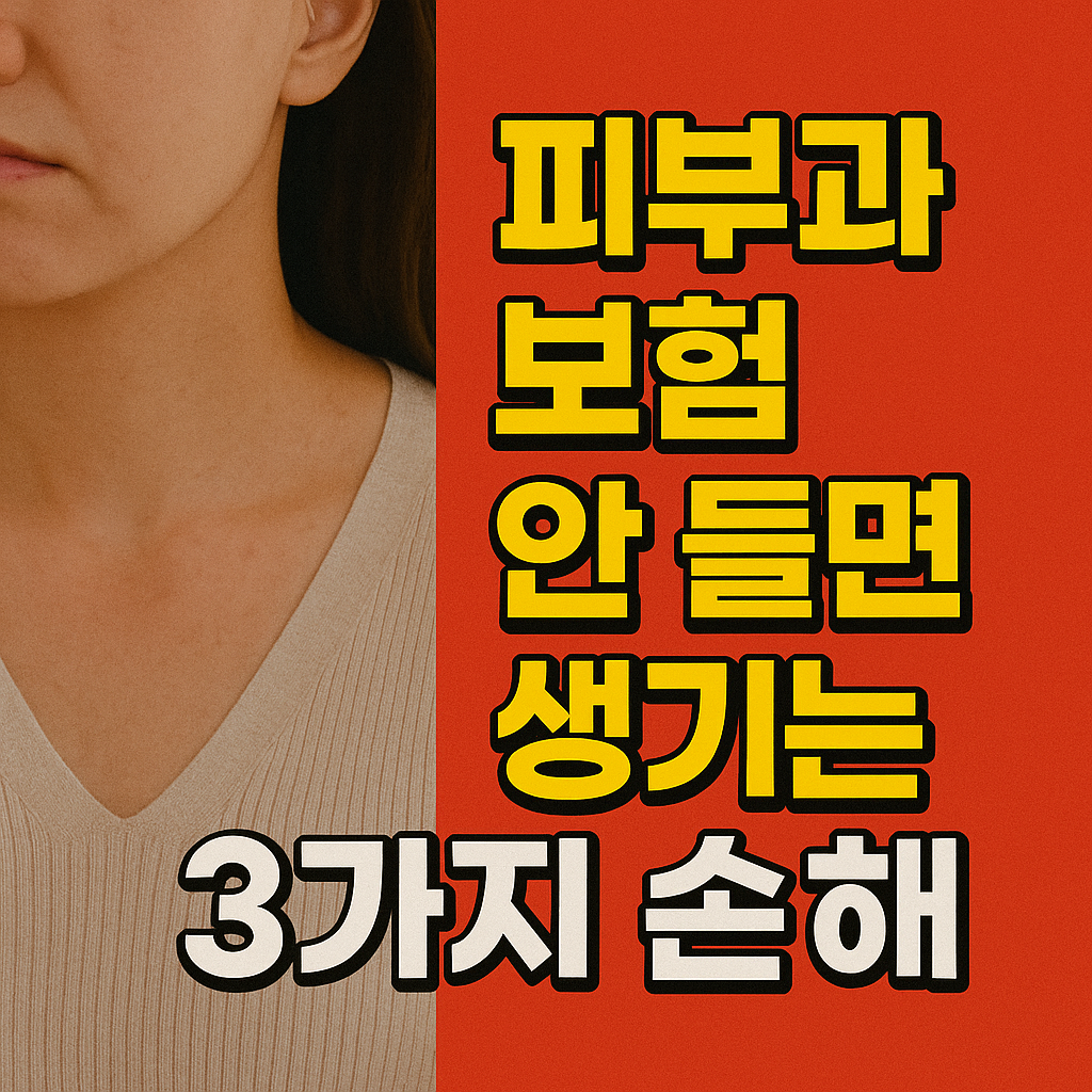피부과 보험 안 들면 생기는 3가지 손해