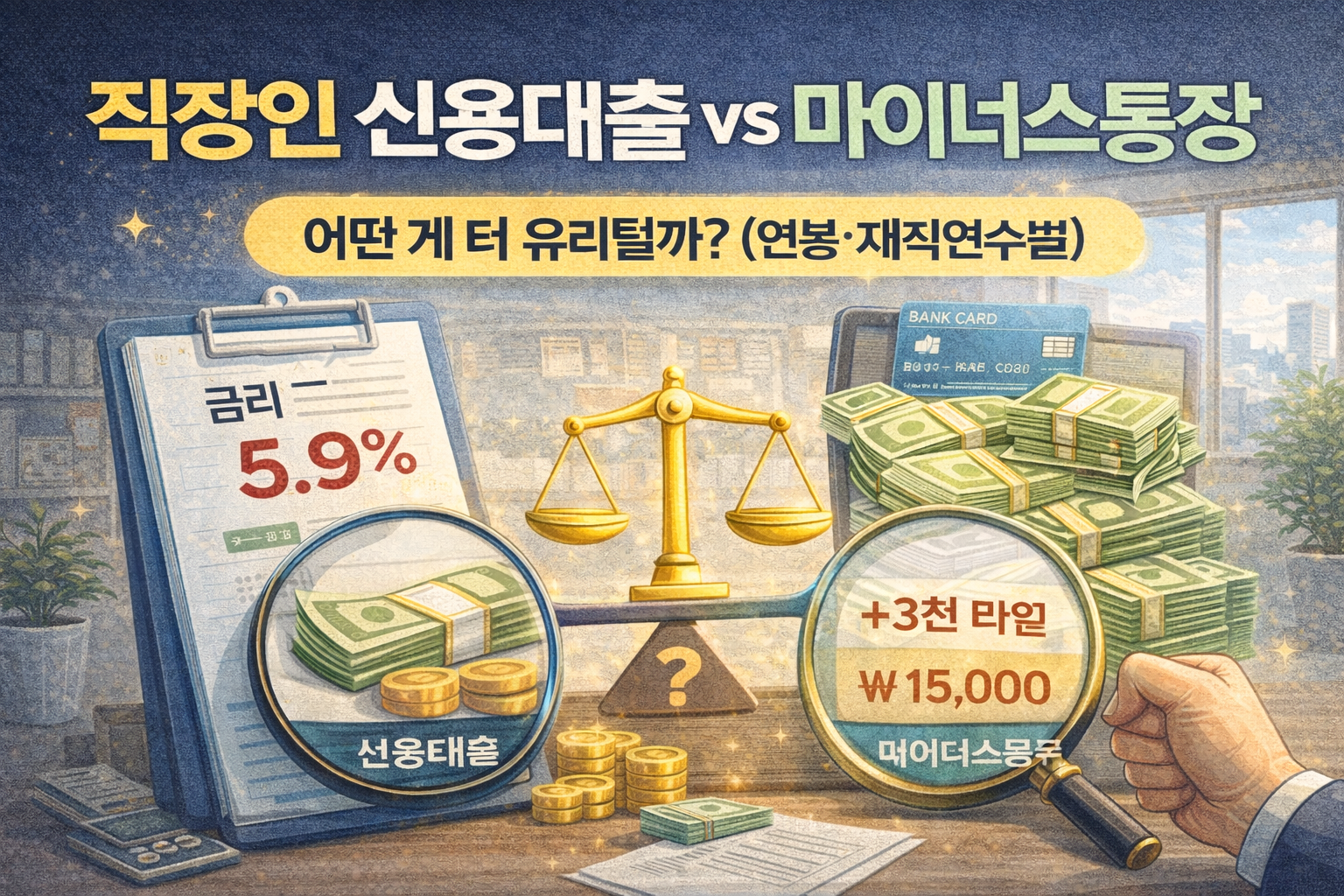 직장인 신용대출 vs 마이너스통장, 어떤 게 더 유리한가?