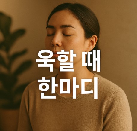 욱할 때 감정을 다스리는 한마디들 (감정 인식, 상황 대처, 자기 진정까지)