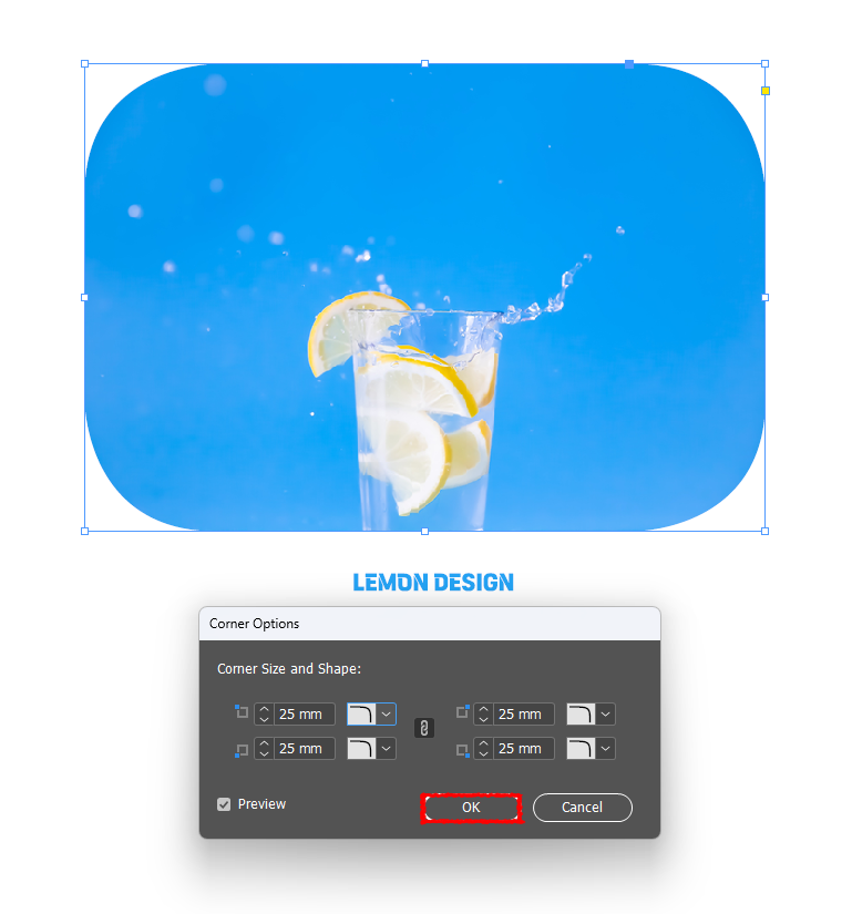 indesign-corner-options-setting-corner-size-press-ok-button