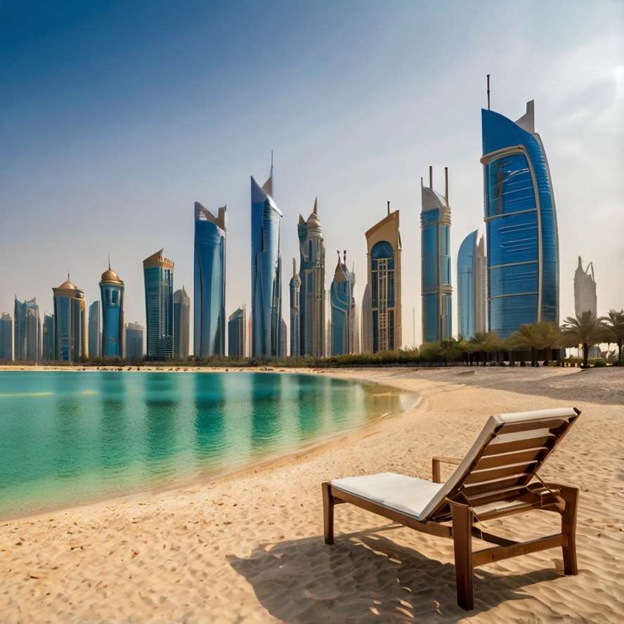 아부다비 전경을 형상화한 이미지