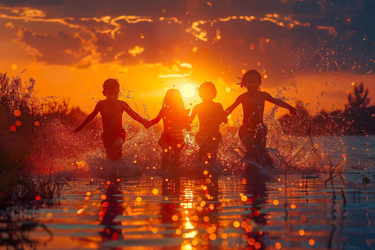 폭염속 아이 놀이방법 관련 사진