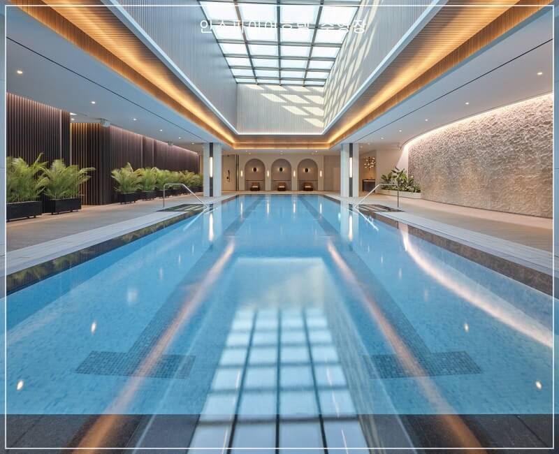 길게 펼쳐진 수영장 전경