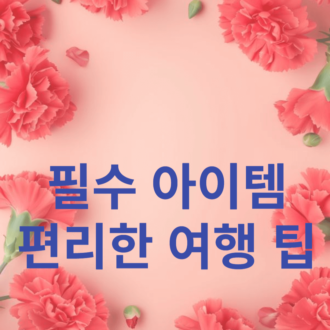여행을 더욱 즐겁게 만드는 필수 아이템과 편리한 여행 팁