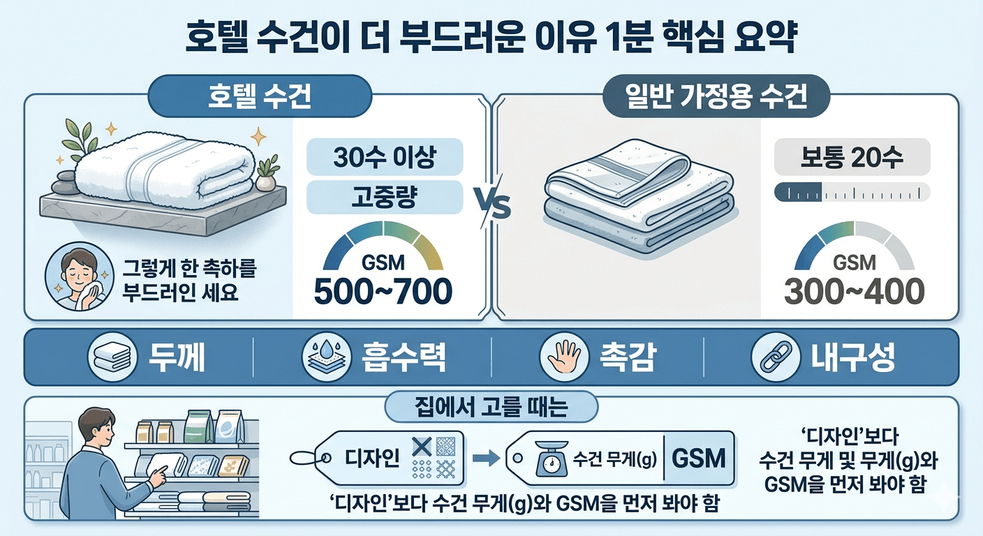 30수? GSM? 실패 없는 수건 구매 가이드