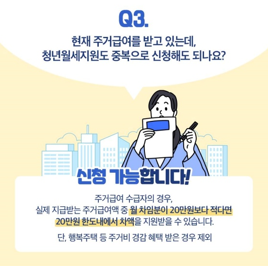 청년 월세 지원 사업 Q&A