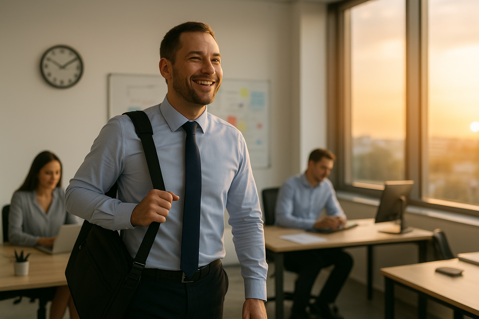 근무 시간 내 업무를 처리하는 이미지