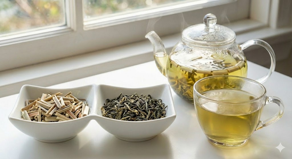 신진대사를 촉진해 지방 연소를 돕고 체내 활성산소를 제거하는 강력한 다이어트 및 항산화 시너지 레몬그라스 녹차 블랜딩